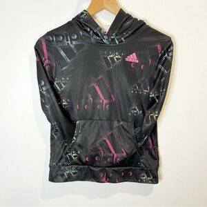 Girls | Adidas Airbrush Logo Hoodie | Large (14)